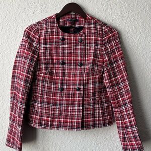 Brooks Brothers Red and Black Plaid Blazer